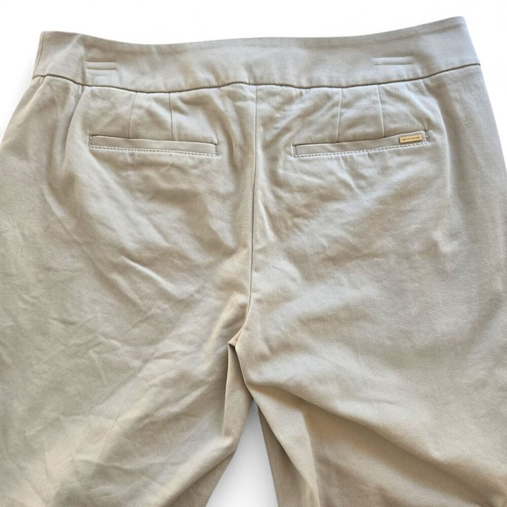 White House Black Market Womens Sleek Bootcut Pants Size 6R Beige Cotton Blend - Picture 5 of 10